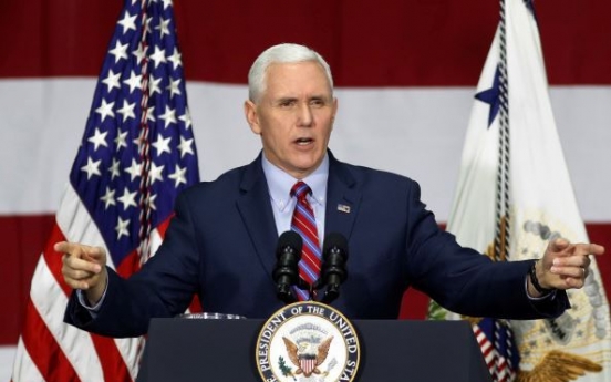 Pence says US to pressure N. Korea until it gives up nuclear, missile programs