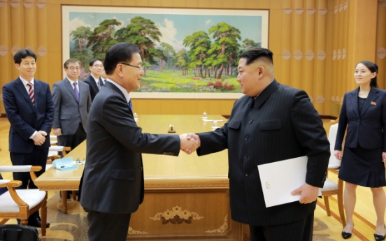 Kim Jong-un meets Seoul's special envoys on first day of visit