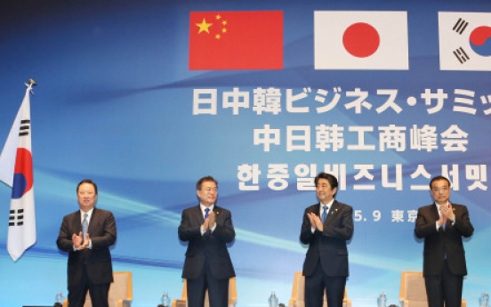 Korea, Japan, China leaders meet over economic partnership