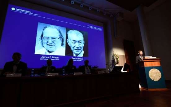 US, Japanese pair win Nobel Medicine Prize for cancer therapy