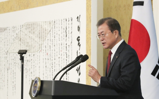 Moon cites history lessons over 'fairness, freedom, equality' from