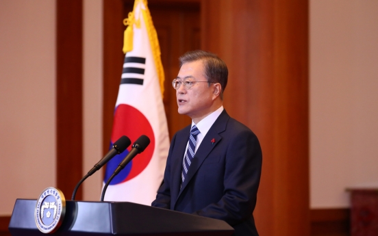 Moon pledges to continue reform drive, improve ties with neighbors