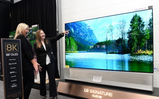 [From the scene] LG’s large-screen OLED TVs increasingly popular in US