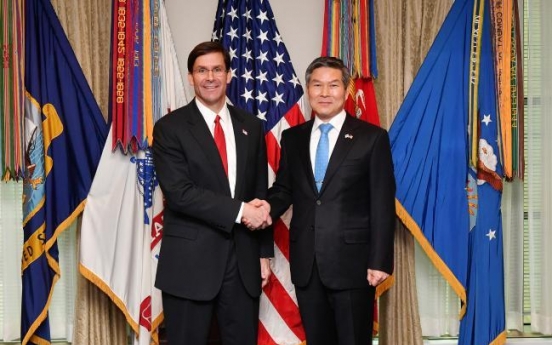 Esper says he called S. Korean counterpart to discuss defense cost deal