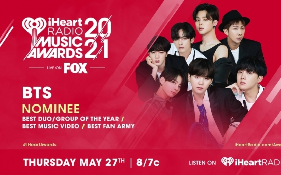 [Today’s K-pop] BTS nominated for 3 iHeartRadio awards