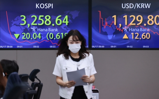 Seoul stocks snap 5-day rise on Fed's hawkish comments, Kosdaq tops 1,000 points again