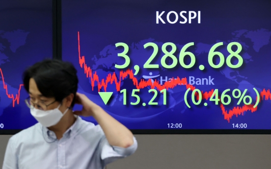 Seoul stocks down for 2nd day amid spreading virus woes