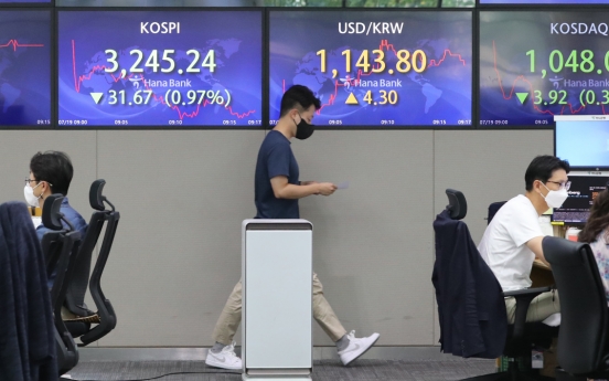 Seoul stocks open steeply lower amid COVID-19 resurgence