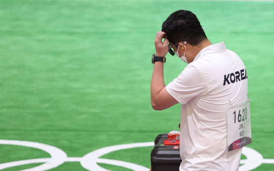 [Tokyo Olympics] Veteran shooter Jin Jong-oh eliminated in 10m air pistol