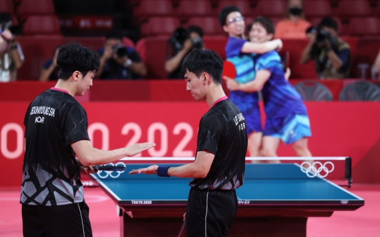 [Tokyo Olympics] S. Korea falls to Japan to miss out on bronze in men's team table tennis