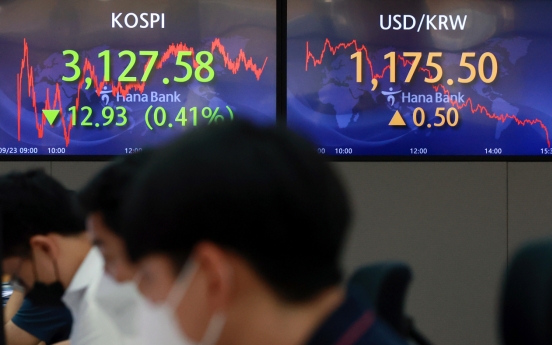 Seoul stocks down for 2nd day amid US bond yield woes