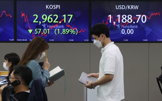 S. Korean stock market nosedives to almost 7-month low