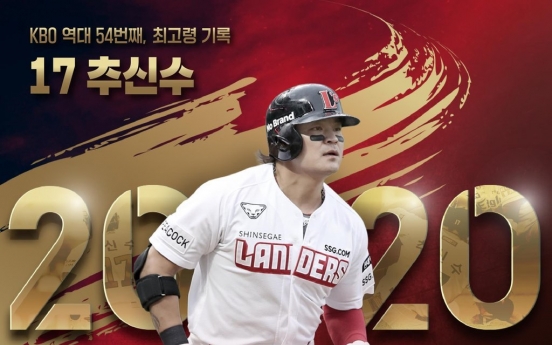 Choo Shin-soo has bigger fish to fry after becoming oldest member of KBO's 20-20 club