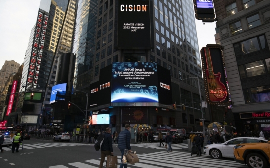 AMAXG Group advertises its metaverse, NTF vision on the Time Square in NY