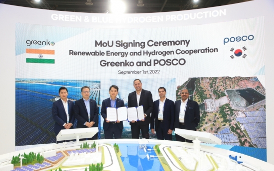 Posco, India’s Greenko to work together on hydrogen business