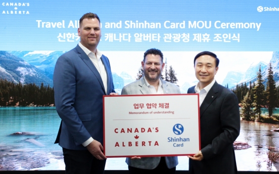 Shinhan Card partners with Canada's Alberta to boost tourism
