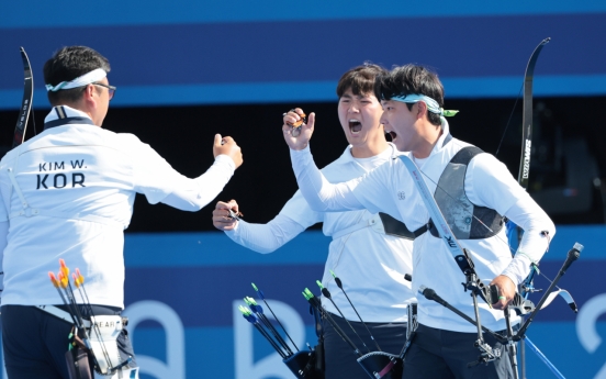 S. Korea wins 3rd straight gold in men's archery team event