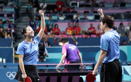 S. Korea wins bronze in mixed doubles table tennis