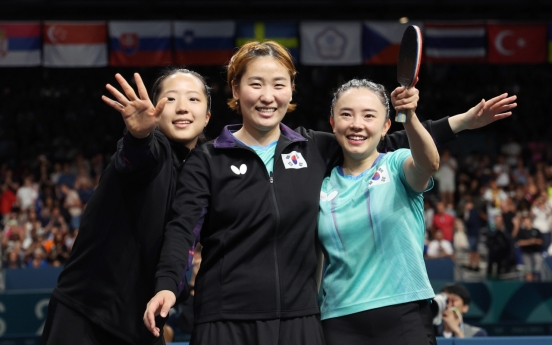 S. Korea beats Germany for bronze in women's table tennis team event