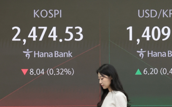 Seoul shares open lower amid woes over weak won, Trump policies