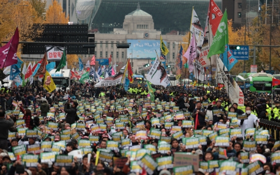 Labor, farmer groups stage large-scale rallies in central Seoul