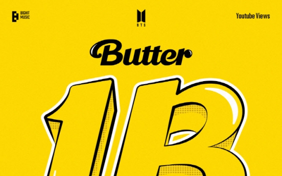 [Today’s K-pop] BTS' 'Butter' hits 1b views on YouTube