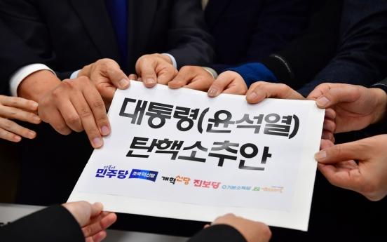 Opposition parties submit motion to impeach President Yoon Suk Yeol