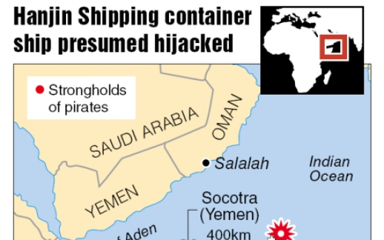 S. Korean container likely hijacked by Somali pirates: ministry