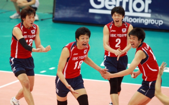 Korea splits with Cuba in volleyball