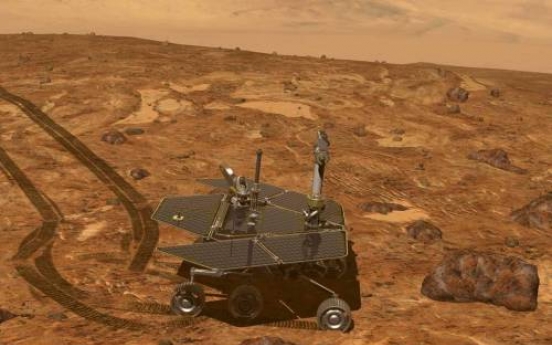 Mars rover Opportunity studying new surroundings