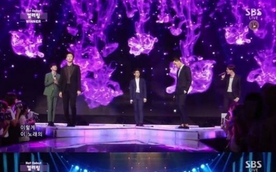 Winner stages debut on TV music show