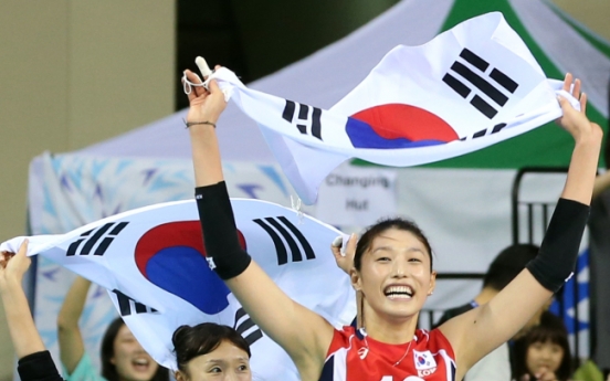 [Asian Games] Korea beats China for women's volleyball, basketball gold