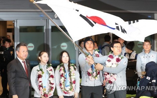 Korean athletes make triumphant homecoming after historic Asian Winter Games