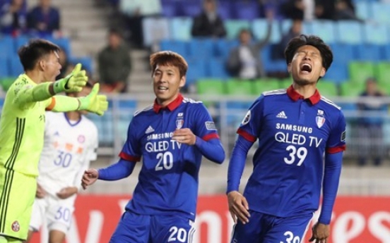 Korean football club Suwon stuttering from frequent draws