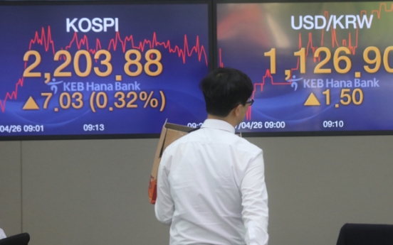 Kospi tops 2,200 for first time in 6 years