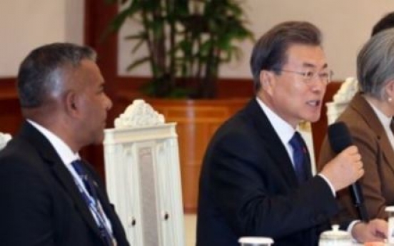 President Moon calls for enhanced ties with Pacific island nations