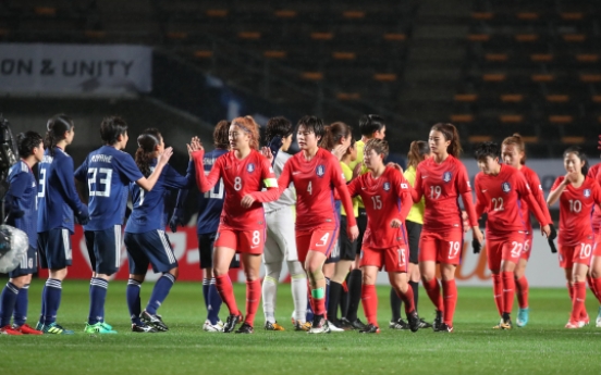 S. Korean women lose 3-2 to Japan in regional football tournament opener