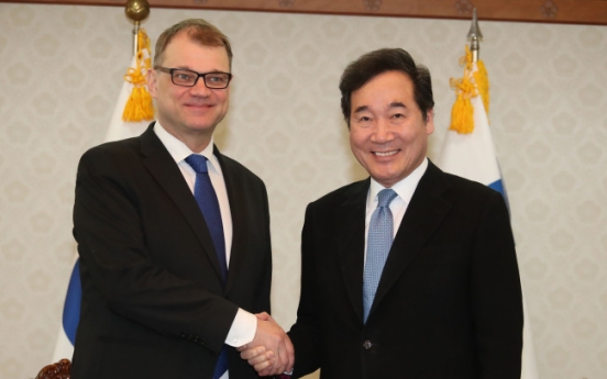 Korean Prime Minister holds talks with Finnish counterpart
