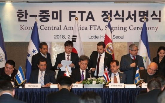 Korea signs FTA with five Central American nations