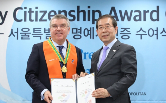 IOC President Thomas Bach becomes Seoul’s honorary citizen