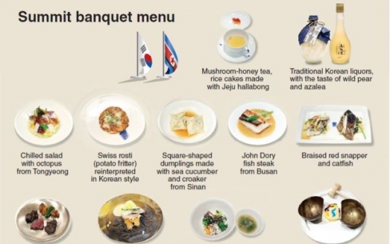 Summit banquet menu filled with symbolism