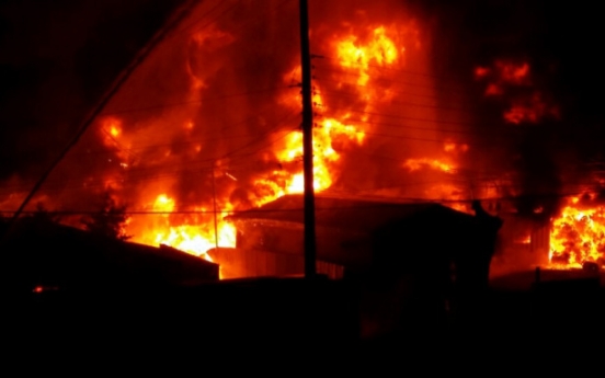 Fire sets packaging printer factory ablaze