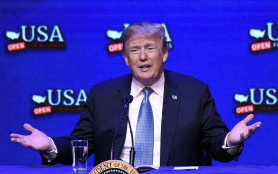 Trump defends policies on border, North Korea in visit to Las Vegas