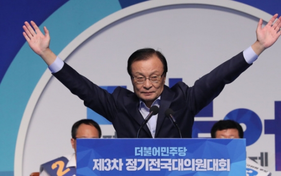 Veteran politician Lee Hae-chan elected new ruling party chief