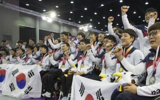 S. Korea finishes 2nd in medal table at Asian Para Games in Jakarta