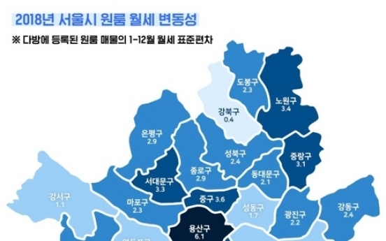 Seoul studio apartment rent prices highest in December, lowest in April