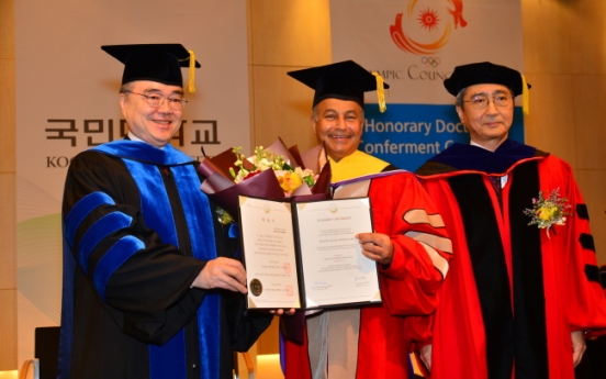 OCA director-general receives honorary degree from Kookmin University