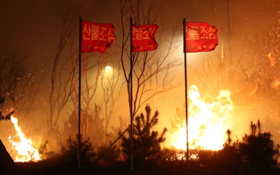 [Photo News] Goseong fire destroys 125 homes, forces 2,250 to evacuate