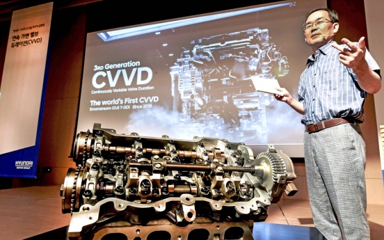 Hyundai Motor unveils new CVVD engine valve control technology, a world first