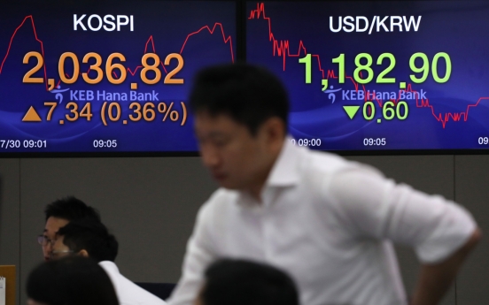 Kospi to plunge below 2,000 on prolonged Korea-Japan trade spat
